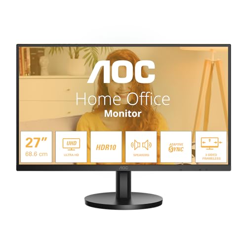 AOC U27B3A 27" 4K UHD IPS Monitor with HDR10 & Speakers - Image 2