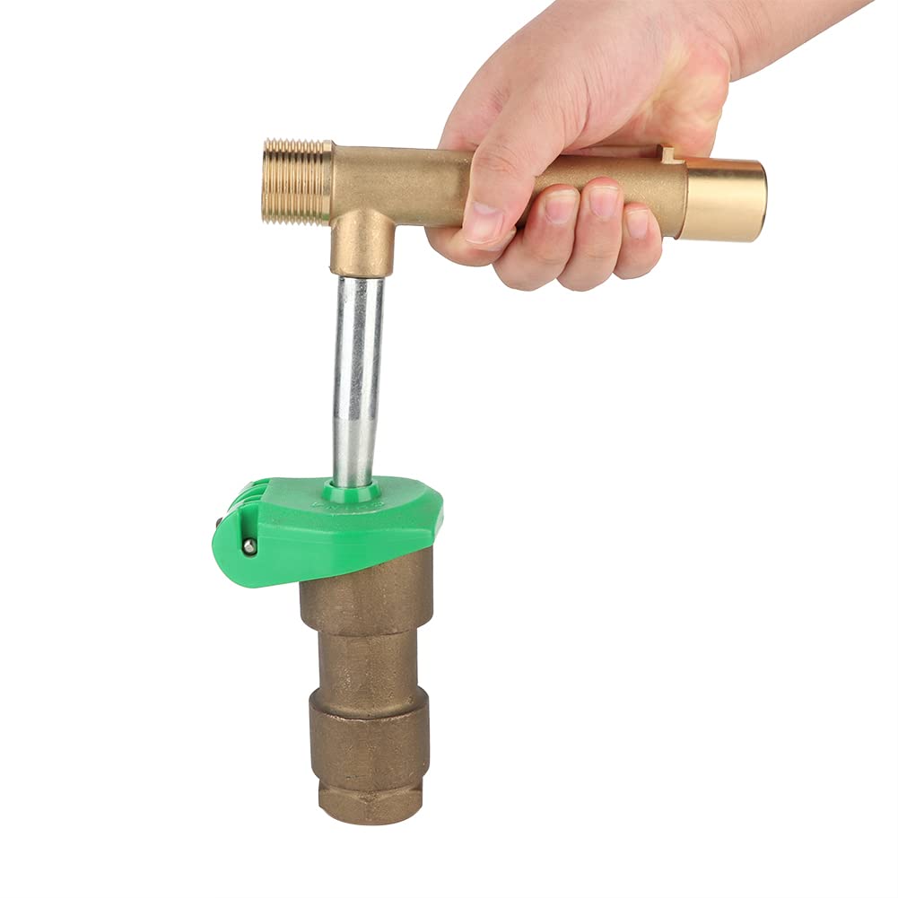 OKJHFD Chiave per valvola ad innesto rapido, Strumento per irrigazione da giardino in ottone massiccio professionale durevole Chiave per valvola ad innesto rapido, filettatura femmina G1 pollici