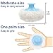 2 Large Fluffy Powder Puff, Body Cosmetic Powder Puff, Soft Face Body Powder Puff for Baby& Kid& Adult (3.2 Inch with Hand Holder, Blue)
