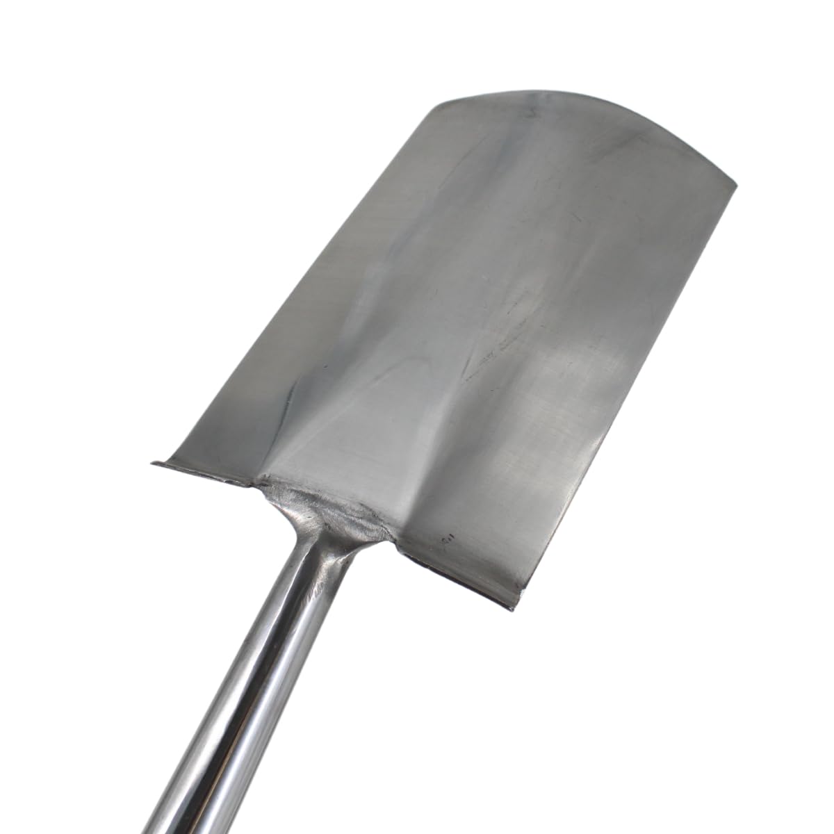 Rekord - Gärtnerspaten aus Edelstahl - 29x18 cm Schaufel mit 76 cm T-Stiel | Stabiler Grabespaten mit Trittschutz und Eschenholzstiel für Gartenarbeiten - Gesamtlänge 121 cm, Gewicht 2,1 kg