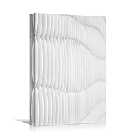 Canvas Wall Art White Building Pattern Architecture & Maps Building Chic Home Office Photography - 12x18 inches