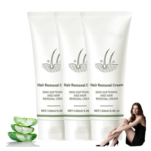 Crema Depilatoria Farvelous, Crema Depilatoria para Todo Tipo de Piel, para Mujeres y Hombres, Gel Indoloro para Eliminar el Vello de la Zona del Bikini, Suave, Calmante, Rápido y Eficaz (3PCS)