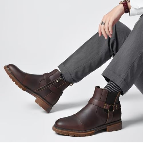 Image of Arkbird Chelsea Ankle Boots for Men Genuine Leather Oxford Casual and Formal Dress Boot