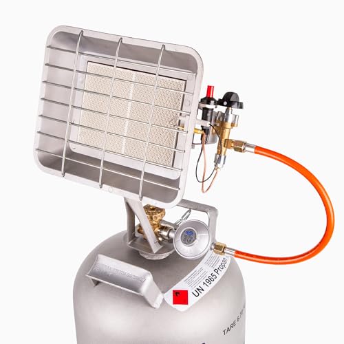 Gazcamp Heizstrahler 4,2 kW mit Piezozündung & Zündsicherung inkl....