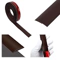 Muzata 10Ft Brown Carpet Floor Transition Strip Self-Adhesive Edge Trim Doorway Floor Divider Strip Suitable for Threshold Transitions Height Less Than 3mm M025