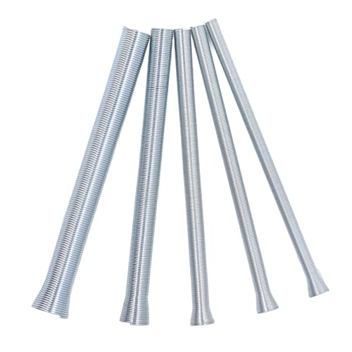 DEWIN Ensemble Cintreuses Tubes à Ressort, Tube à Ressort en Acier élastique pour Tubes en Acier à Paroi Mince en Aluminium et Cuivre 5/8 Pouces 1/2 Pouces 3/8 Pouces 5/16 Pouces 1/4 Pouces