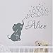 Produktbild Wand Pvc, Baby Elefant Benutzerdefinierten Namen 57X61Cm Home Dekore Wandaufkleber Zitat Aufkleber Küche Zimmertür Diy Pvc Familie Aufkleber Geschenk Transfers Zubehör Festival Geburtstag