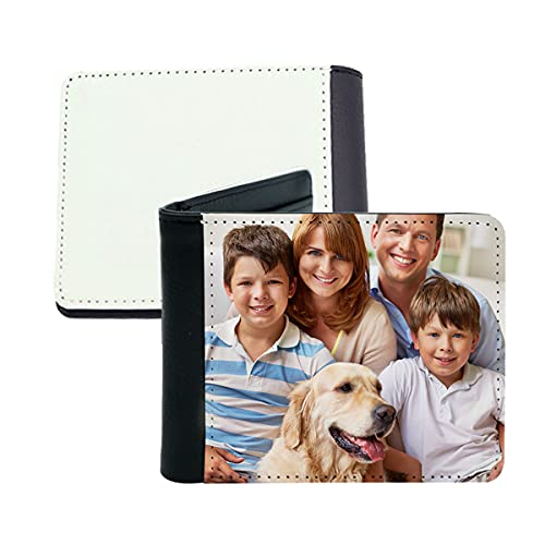 Custom Photo Wallet for Men,PU Leather Personalized Bifold Wallet Customized Card Holder Wallets RFID Blocking Double Sided Print Picture Wallet Father's Day Gift for Dad Son Grandfather2