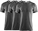 Thread Linens Lot de 3 t-shirts thermiques pour homme - Sous-vêtements thermiques pour homme - Taille S à XXL - Gris - X-Large
