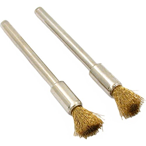 2 Brass Wire End Brushes Gunsmith Polish Rotary Tools