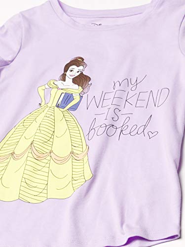 Amazon Essentials Disney | Marvel | Star Wars | Frozen Girls' Short-Sleeve Tunic T-Shirts (Previously Spotted Zebra), Pack Of 3, White/Purple/Green, Princess Party, Medium #TOP2