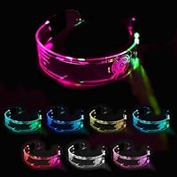 AolKee Gafas LED Light Up de neón brillantes para cosplay,