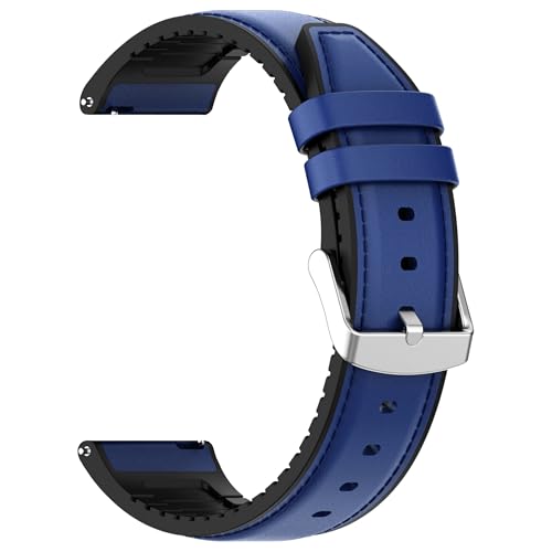 Image of ACM Watch Strap Leather Silicone 22mm compatible with Noise Noisefit Halo 2 Smartwatch Belt Luxury Band