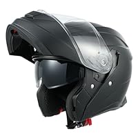 MY Motorrad Klapphelm Integralhelm 935,ECE 22.06 Zertifiziert Modular Helm mit Doppelvisier für Damen Herren (Mattschwarz, M)