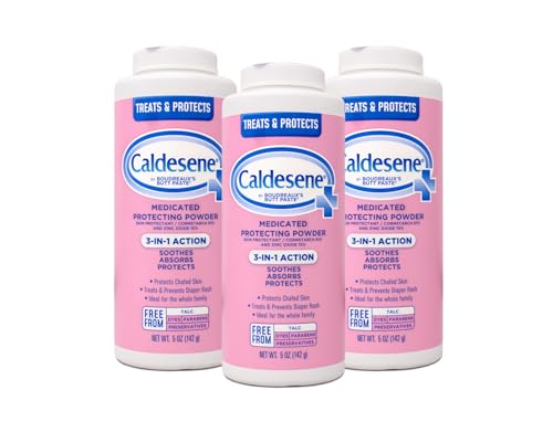 Image of Caldesene Medicated Protecting Powder with Zinc Oxide & Cornstarch-Talc Free, 5 Ounce (3 Pack)