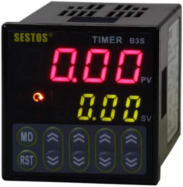 Repeat Cycle Timer SESTOS Digital Twin Timer,Timer Panel Supports NPN and PNP Input Switching,programmable Timer Relay,pid Timer,Timer Relay (B3S-2R-220)