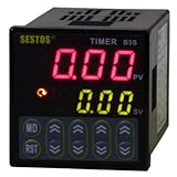 SESTOS Digital Twin Timer SESTOS B3S-2R-220 AC 100-240V,Timer Panel Supports NPN and PNP Input Switching,programmable Timer Relay,pid Timer,Timer Relay