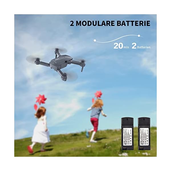 TEEROK T11 Mini Drohne mit Kamera 1080P HD für Kinder, RC Quadrocopter mit FPV WiFi Live Übertragung, 3D Flips, Höhenhaltung, One Key Start/Landen, Headless Modus, Faltbare Drone für Anfänger, 2Akkus – Bild 5