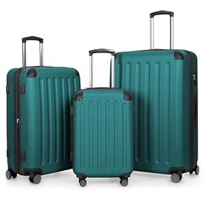 Hauptstadtkoffer Spree - 3er Kofferset, TSA, Trolley-Set, Rollkoffer, Reisekoffer, (S, M & L), Aquagrün