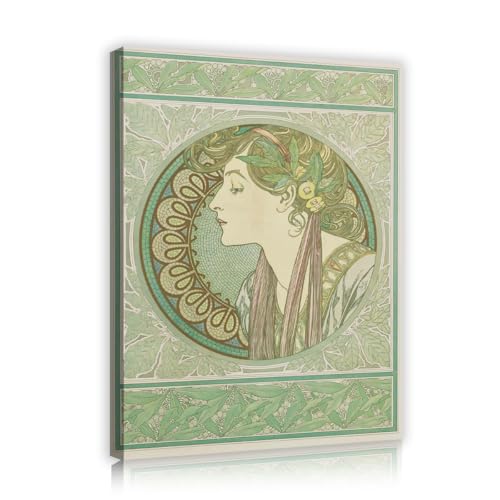 Toile Alfons Mucha Le laurier 1901 pour habiller un mur vide de chambre ou bureau