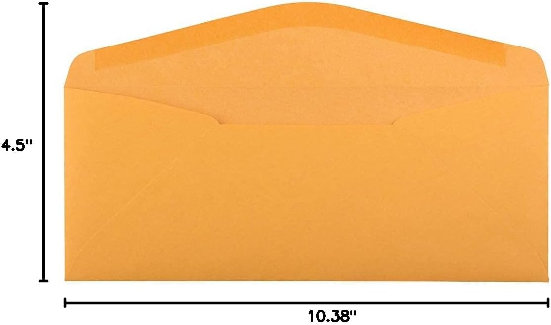 JAM PAPER #11 Envelopes - 4 1/2 x 10 3/8 - Brown Kraft Manila - 50/Pack - Image 3