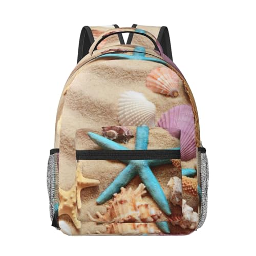 Sac à dos pour ordinateur portable Noir taille unique avec imprimé coquillages marin