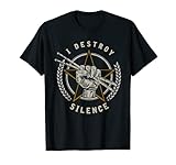 bateria niño segunda mano I destroy silence Baterista Drummer Rock Música I Destroy Silence Batería Camiseta