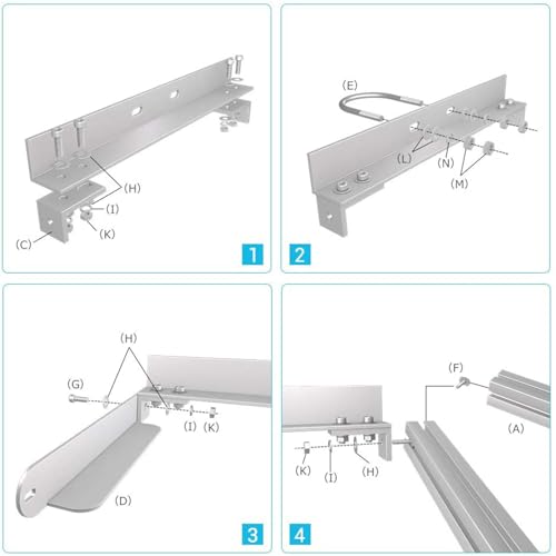Soporte lateral de panel solar 100W para montaje en poste aislado 6