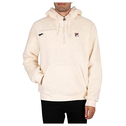 Fila Herr Krish Sherpa Pullover Hoodie, Vit, XXL