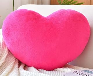 Herzkissen, Herz Kissen, Dekokissen Kopfkissen, Plüsch Sofakissen | Zierkissen, Kuschelkissen für Sofa Dekoration, Plüsch Kissen in Herzform, Schmusekissen