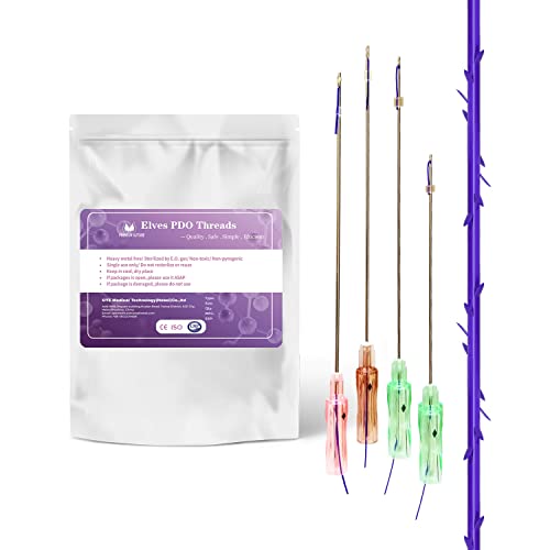Elves 4D COG PDO Threads for Face Whole Body Lift (B18G100) / PDO Cog Threads Blunt-Type for Face Lifting /10pcs