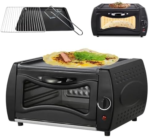 Pizza Maker with Temperature Control 0-380℃ - Includes Disk & Clamp for Naan, and Pizza - Essential Kitchen Appliance for Home Chefs