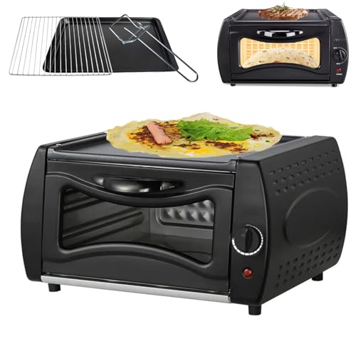 Pizzera de encimera con control de temperatura, incluye disco y abrazadera para Lahmacun y Chapati
