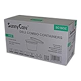 SunnyCare® 16 oz.Microwavable Translucent Plastic Deli Container with Lid -(Case of 250)
