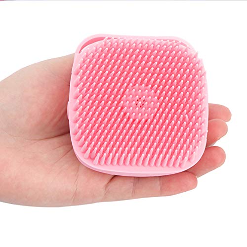 mewmewcat Escova de banho corporal com dispensador de xampu para mulheres. Cerdas de silicone macio,