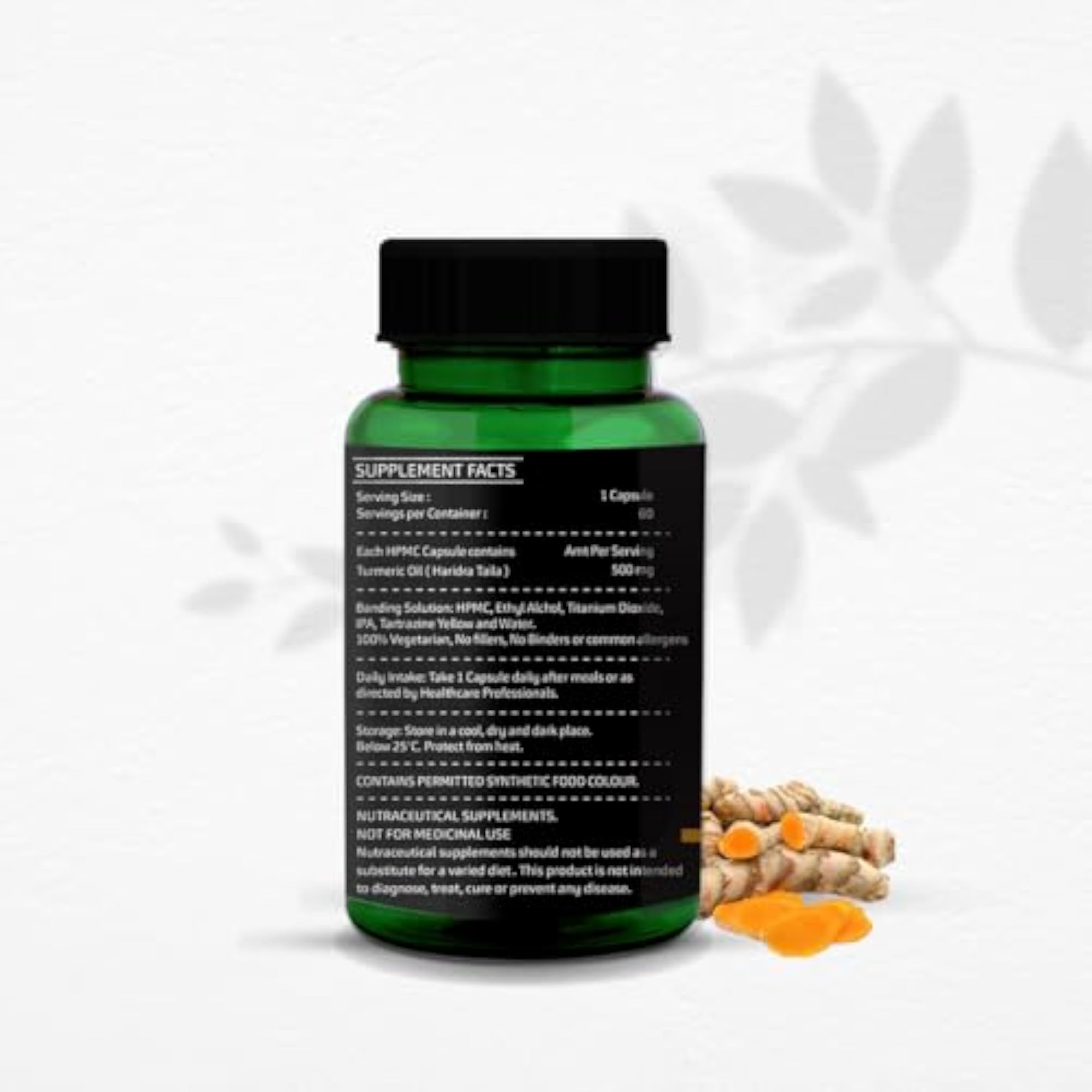 Haldi (Turmeric) Vegetarian Capsules, 60 Count