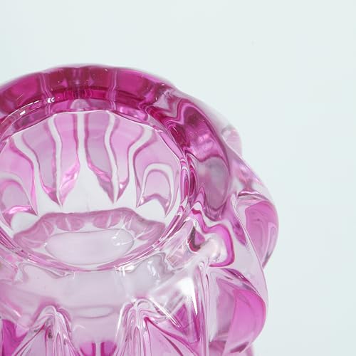 Vase en verre cristal violet petit format pour table basse - 8