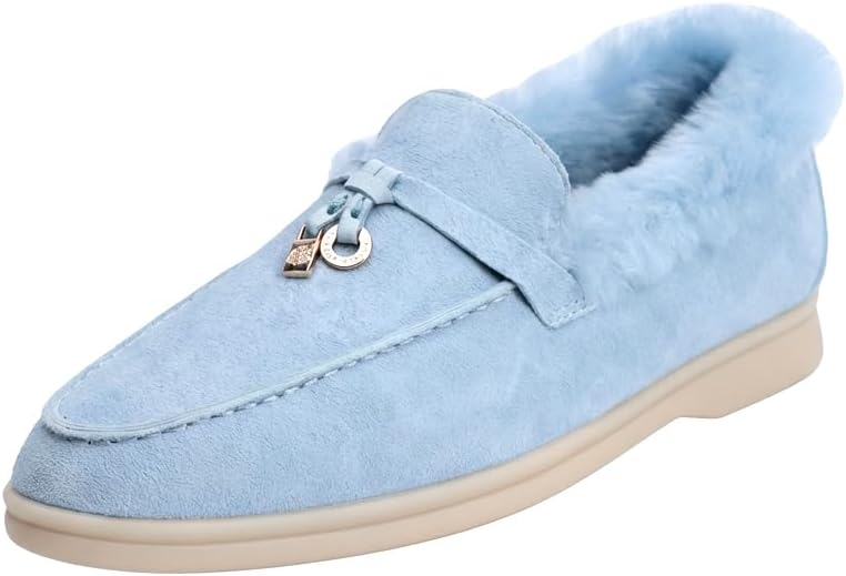 Women’s Summer Charms Suede Loafers – Premium Sheepskin Unlined Upper,Classic or Styles with Metal Detail for Casual, Office, Travel & All Day Wear
