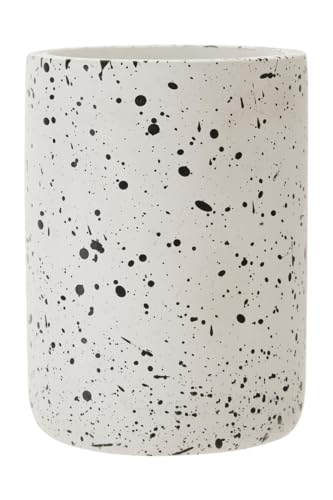 Premier Housewares Concrete Terrazzo Lotion Dispenser Modern Bathroom Soap Dispenser With Gold Finish Pump Lotion Container 8 cm x 18 cm x 8 cm