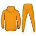 Megub mens tracksuit 2 pieces,thick fleece hooded outfits pullover sweater sweatpants fashion color winter jogging suit set active outdoor workwear(yellow,M)