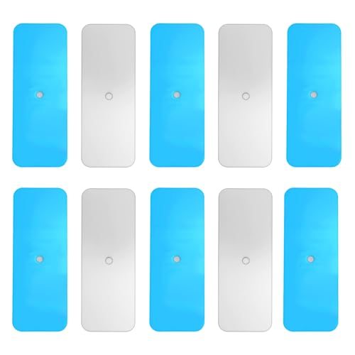 10 Pack Metal Strips for Magnets, Adhesive Metal Plate for Magnets, Adhesive Backing Sheets to Magnetic Under Cabinet Lights LED Lights