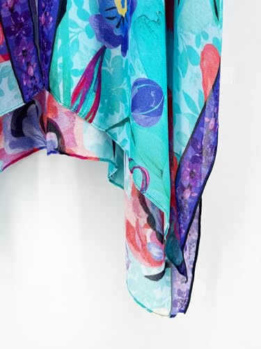 Image of Spicy Sandia Kimonos for Women Floral Beach Cover Up Loose Swimsuit Bathing Suit Coverup Cardigan for Summer Swimwear