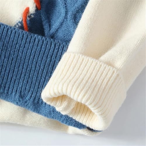 Men's Streetwear Ripped Sweater Korean Winter Hip Hop Sweaters Men Soft Warm Pullover3