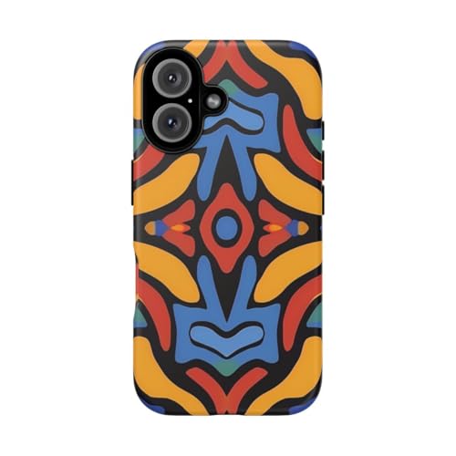 Coque motif abstrait coloré iPhone 16 Jaune pour votre quotidien