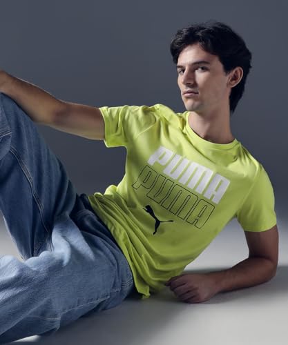 Image of Puma Men Cotton Graphic Print Classic Fit Tees