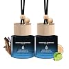 Car Air Freshener Hanging 2 Pack Car Air Fresheners Diffuser – Mahogany Teakwood Fragrance Oil Air Diffuser for Car, 45+ days Long Lasting Fragrance, Two 0.27 FL OZ/8ML Made in USA Car Air Fresheners
