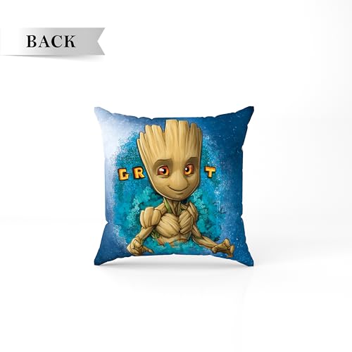 Image of Sassoon Groot Reversible Cartoon Printed Cushion Cover, Teal (Pack of 1)