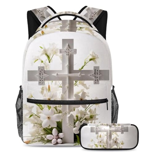 Cartables pour enfants grand format multicolore 40cm avec trousse à crayons intégrée
