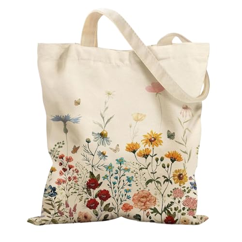 Cumnvulnt Stoffbeutel Bedruckt, Aesthetic Canvas Tote Bag, Einkaufstasche mit Innentasche, Blumen Tragetasche für Frauen, Freund, Mama, Kollegen, Klassenkameraden Geburtstag Cumnvulnt Stoffbeutel Bedruckt, Aesthetic Canvas Tote Bag, Einkaufstasche mit Innentasche, Blumen Tragetasche für Frauen, Freund, Mama, Kollegen, Klassenkameraden Geburtstag