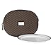 6 Pieces of Fine China Dinnerware Accessory Storage Set - Deluxe Quilted Plush Microfiber - Contents Label Window - Protect Your Valuable China Dishes from Dings, Scratches and Cracks - Brown